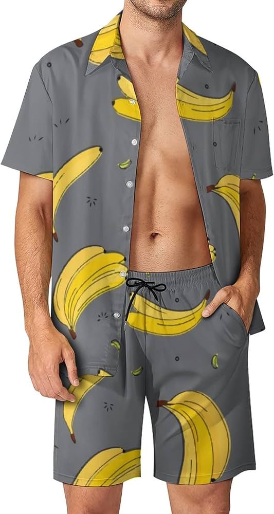 Amazon.co.jp: Tシャツセット バナナ柄(1) アロハシャツ セットアップ