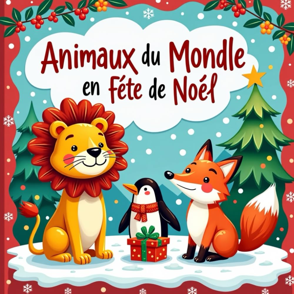 Noël des Animaux du Monde – Livre de Coloriage pour Enfants: Plus de 30 coloriages d’animaux du monde célébrant la magie de Noël