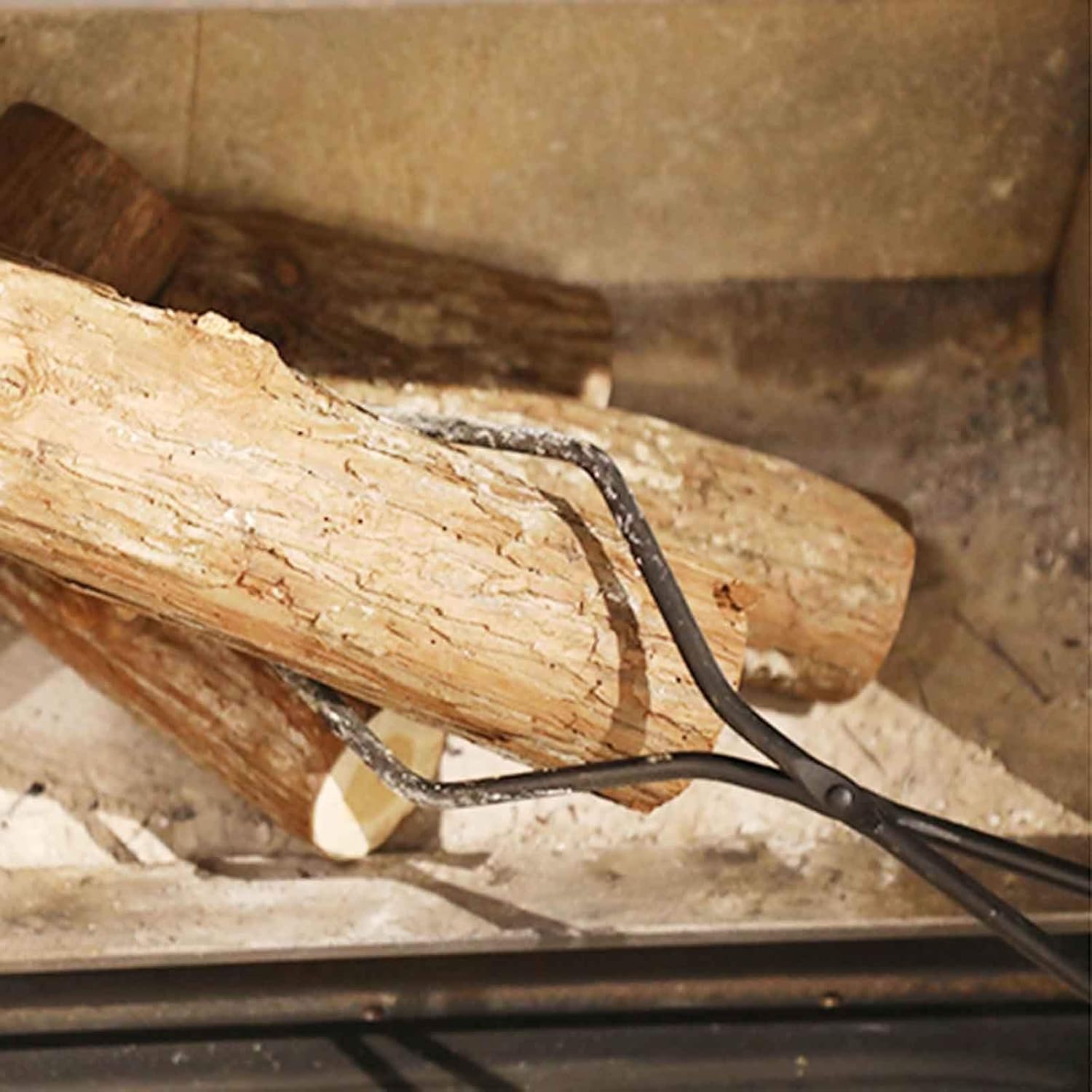 5 Pieces Fireplace Tools Set, Iron Fireside Companion Brush, Poker, Shovel and Tong, for Stone Stove, Fire Pit, or Wood Stove