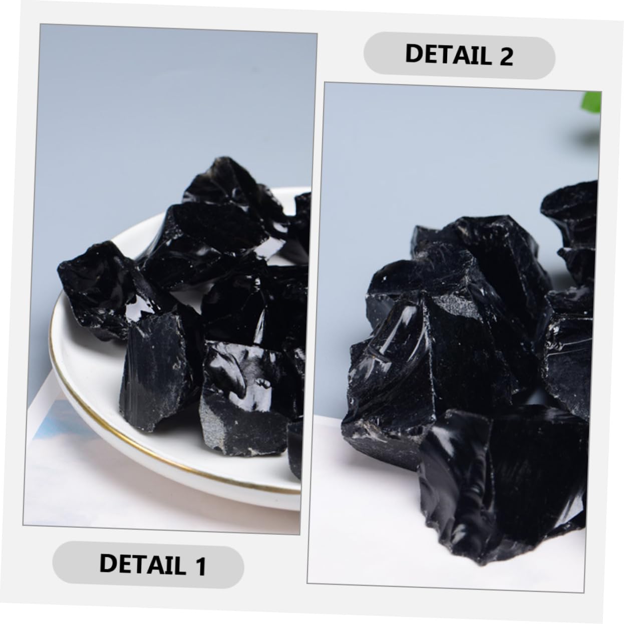 CALLARON 5 Sätze Obsidian Duftstein Chakra Ausgleichssteine ​​Meditationsstein Büro Obsidian Stein Dekorativer Obsidian Stein Obsidian Stein Dekore Obsidian Steine ​​Natürlicher 5 Stücke * 5