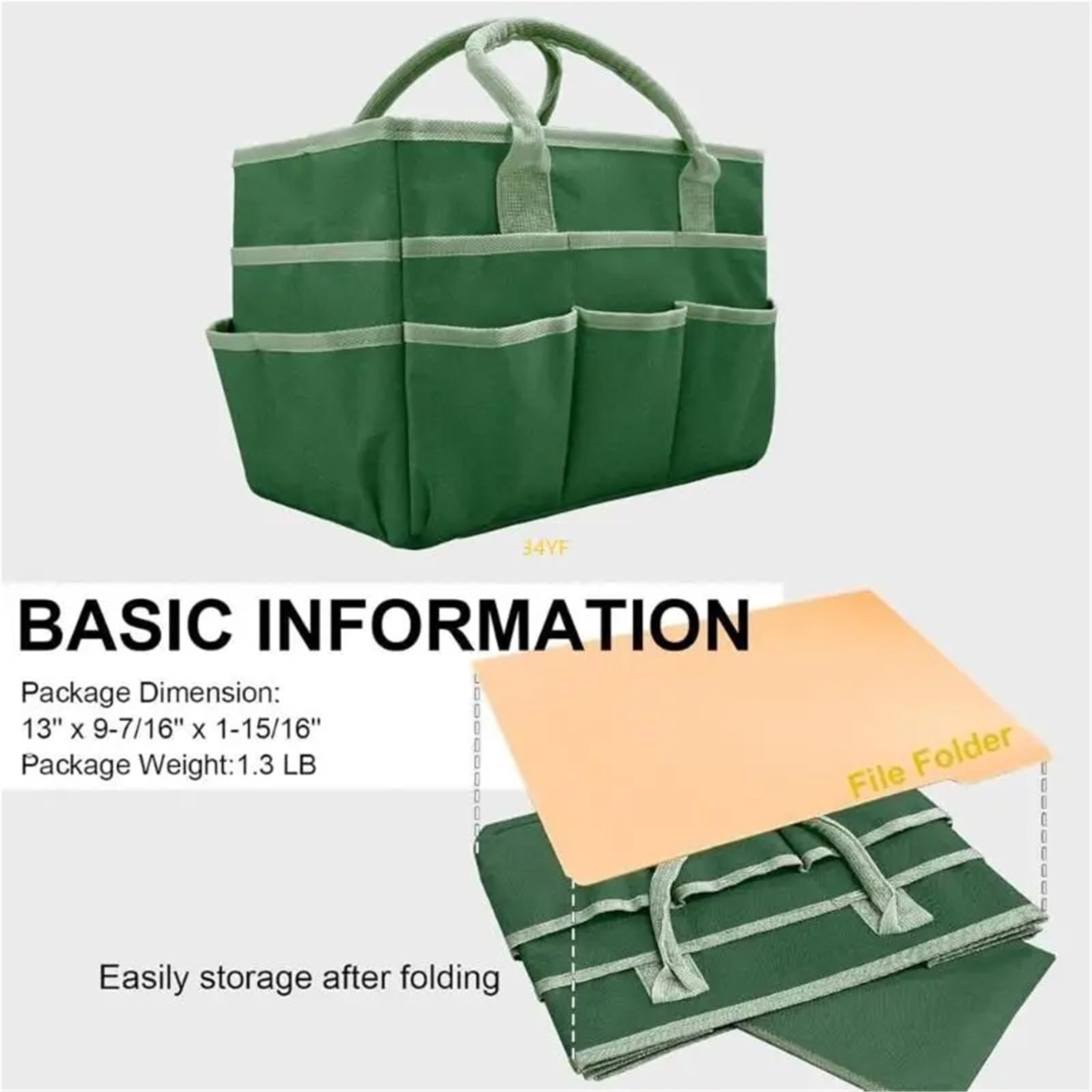 Bolsa Herramientas De Jardinería Asas reforzadas Plegables Art Gear