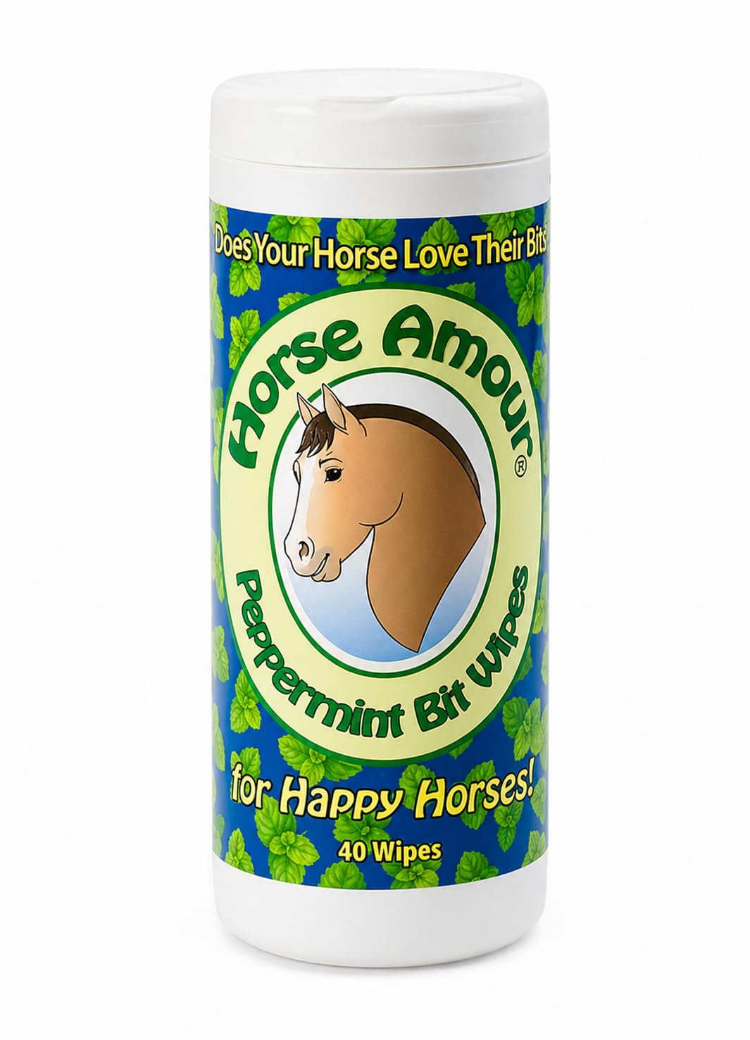 Horse Bit Wipes - 40 Disposable Bit Cleaning Wipes for Horses - Removes Saliva and Buildup from Bits and Tack - Natural Formula - Promotes Bit Acceptance - Peppermint Scent