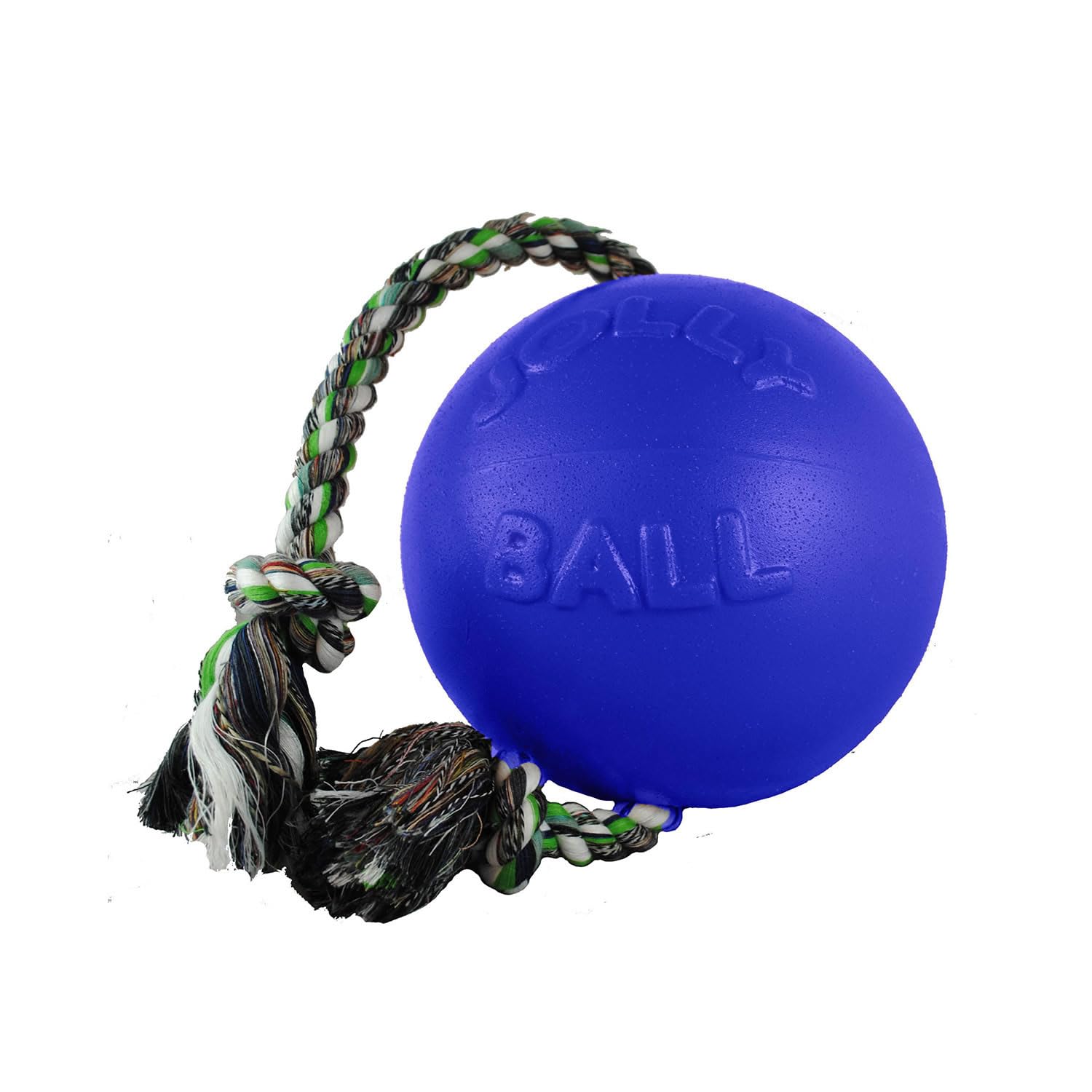 Jolly Pets Romp-N-Roll Ball Color Blue Size 14 H x 6 W x 6 D