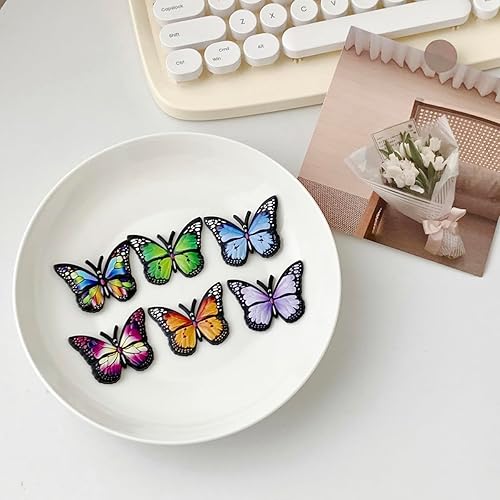 Miniatura 4 de Dijes de flores para niñas, dijes de mariposa y letras, dijes de margaritas para adultos, perfectos para regalos lindos de niña (coloridas flores de