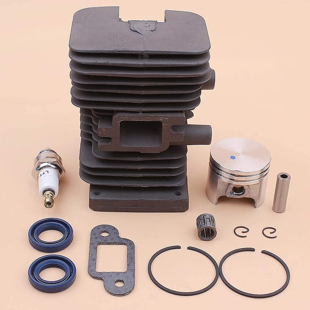 Kit de pistón de Cilindro de 37 mm Compatible con Stihl MS170 017 MS 170 Junta de silenciador Sello de Aceite Cojinete Bujía Motosierra 1130020 1204