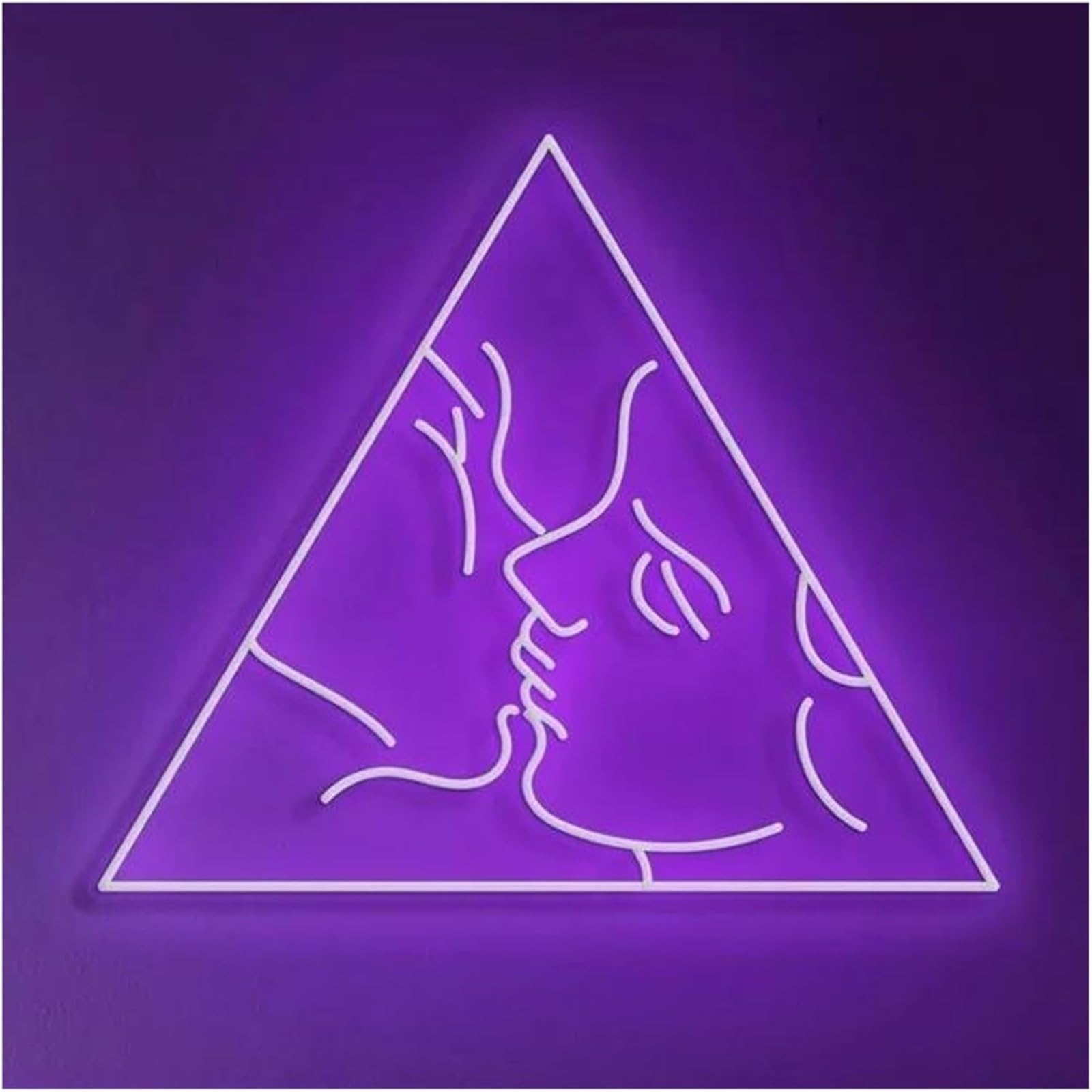 Wexxaii neon Light Sign Soothing Atmosphere Lamp Triangle Shape Neon Sign with Light for Wedding Engagement Bedroom(E)