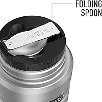 Vista 3 de Harry Potter Celestial Hogwarts Pattern THERMOS - Tarro de alimentos de acero inoxidable King con cuchara plegable, aislado al vacío y doble pared