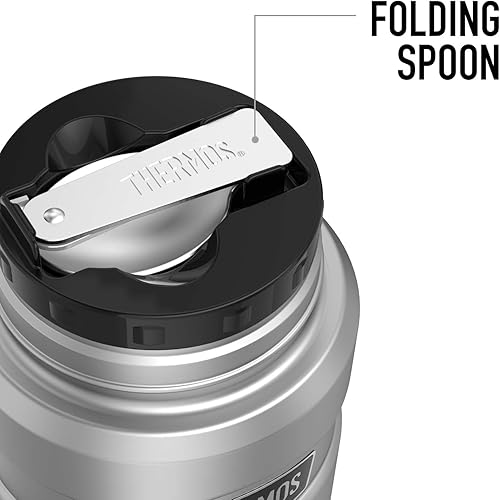 Miniatura 4 de THERMOS Scooby-Doo Ruh Roh Face - Tarro de alimentos de acero inoxidable King con cuchara plegable, aislado al vacío y doble pared, 16 onzas