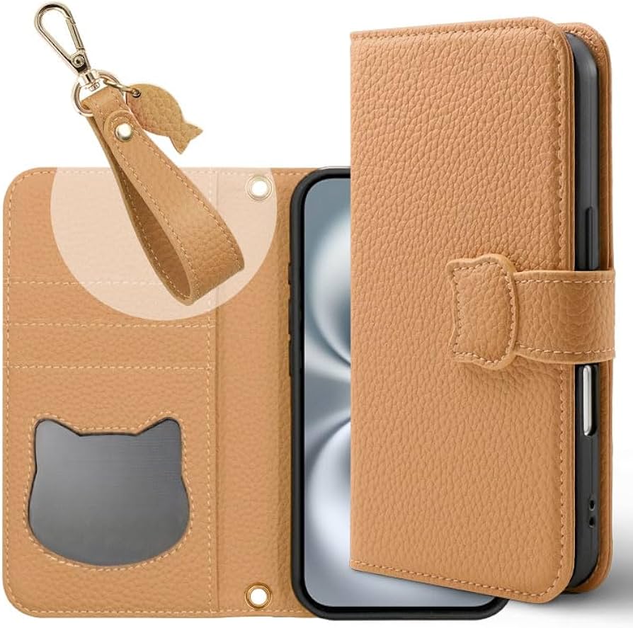 Amazon.co.jp: ZENIX DESIGN TECH iPhone15 用 手帳型 ベルト付き