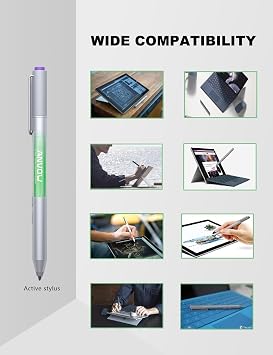 Smart Battery Charger with 2 Count Rechargeable AAAA Batteries for Surface Pen