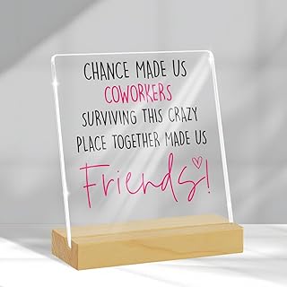 Funny Work Bestie Definition Work Bestie Office Decor Retirement Farewell Going Away Gifts New Job Gifts Leaving Party Gifts Friendship Gifts for Women Friend Coworker Clear Acrylic Sign Birthday