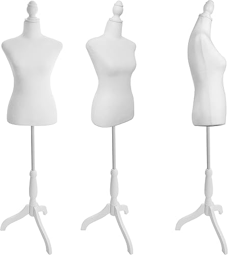 Maniquí femenino torso con forma de maniquí para mujer pantallas portátiles para coser base de trípode