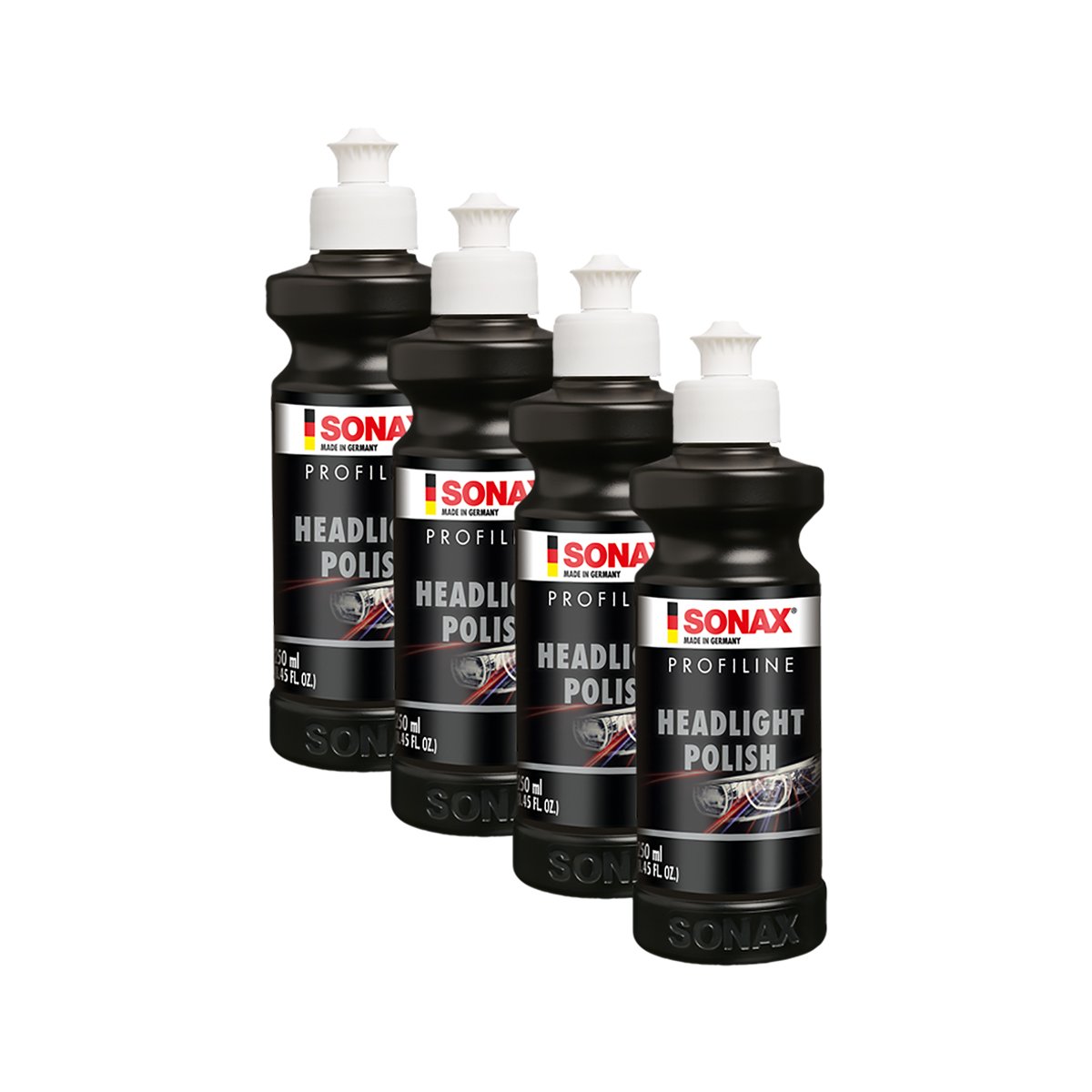 SONAX 4 x 02761410 ProfiLine headlightpolish Faro abrillantador Pasta 250 ML