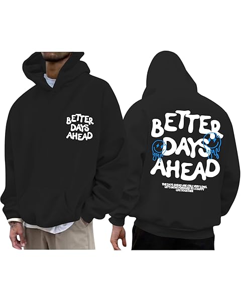 Funny Hoodies for Men Vintage Graphic Y2k Hoodie Inspirational Saying Sweatshirts C...