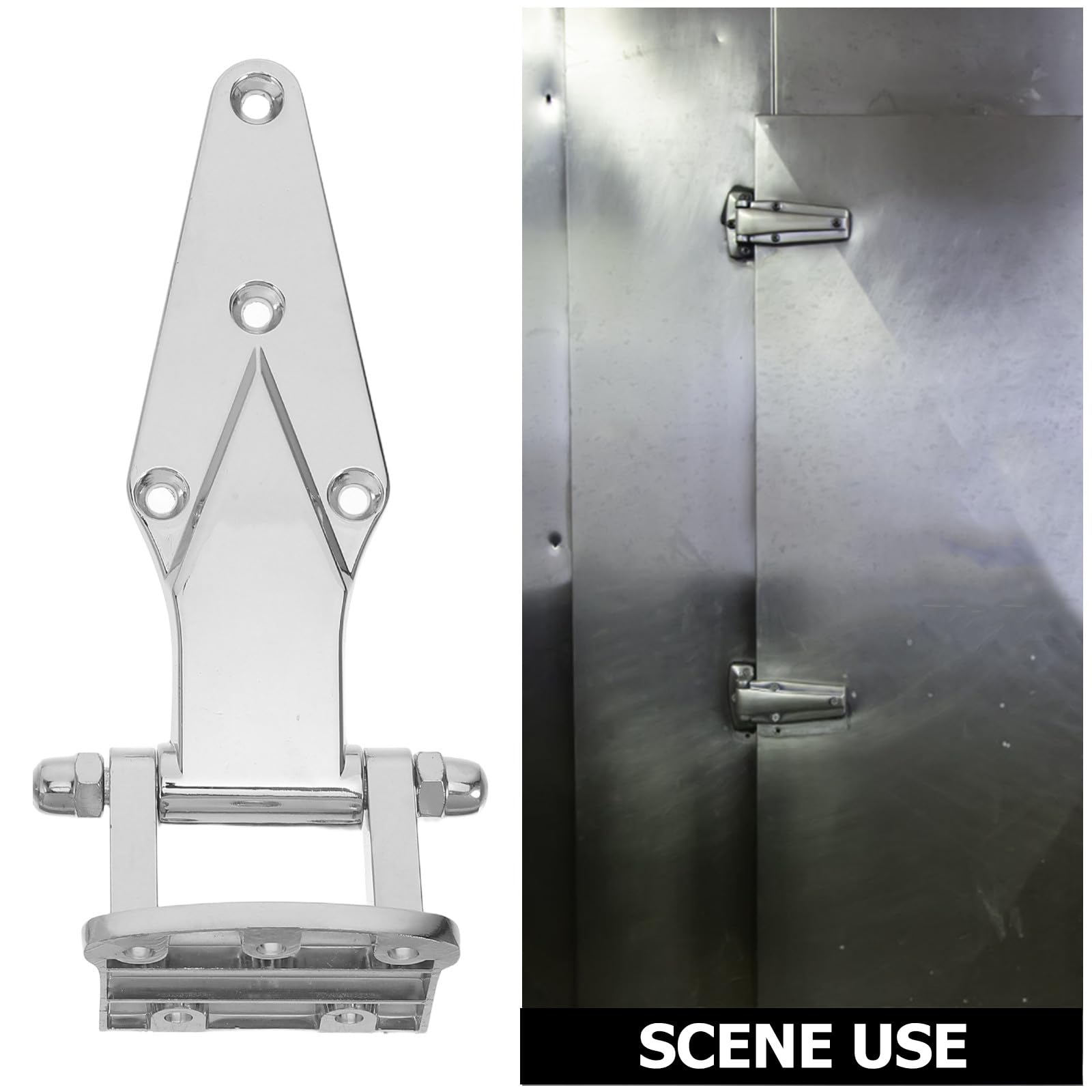 minkissy 2 Piezas Bisagra de Aleación de Zinc Resistente Temperatura para Horno y Caja de Vapor, Diseño Ajustable, Color Plata, Adecuado para Cocina y Restaurante