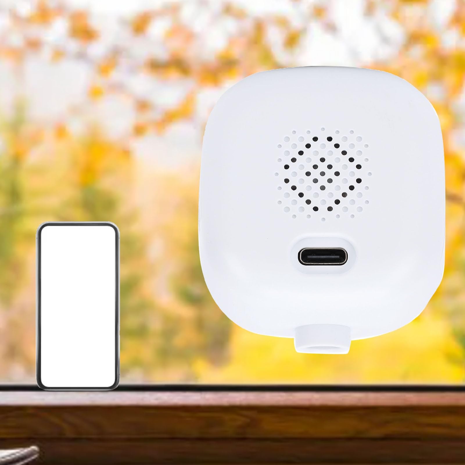 Bewinner Kamera Bezpieczeństwa 2K do Okien, Bezprzewodowa Kamera 4 MP z WiFi do Montażu na Szkle, Dwuzakresowa, 5 GHz-2,4 GHz, Szeroki Kąt Widzenia 140°, Alerty Ruchu AI, montaż Bez