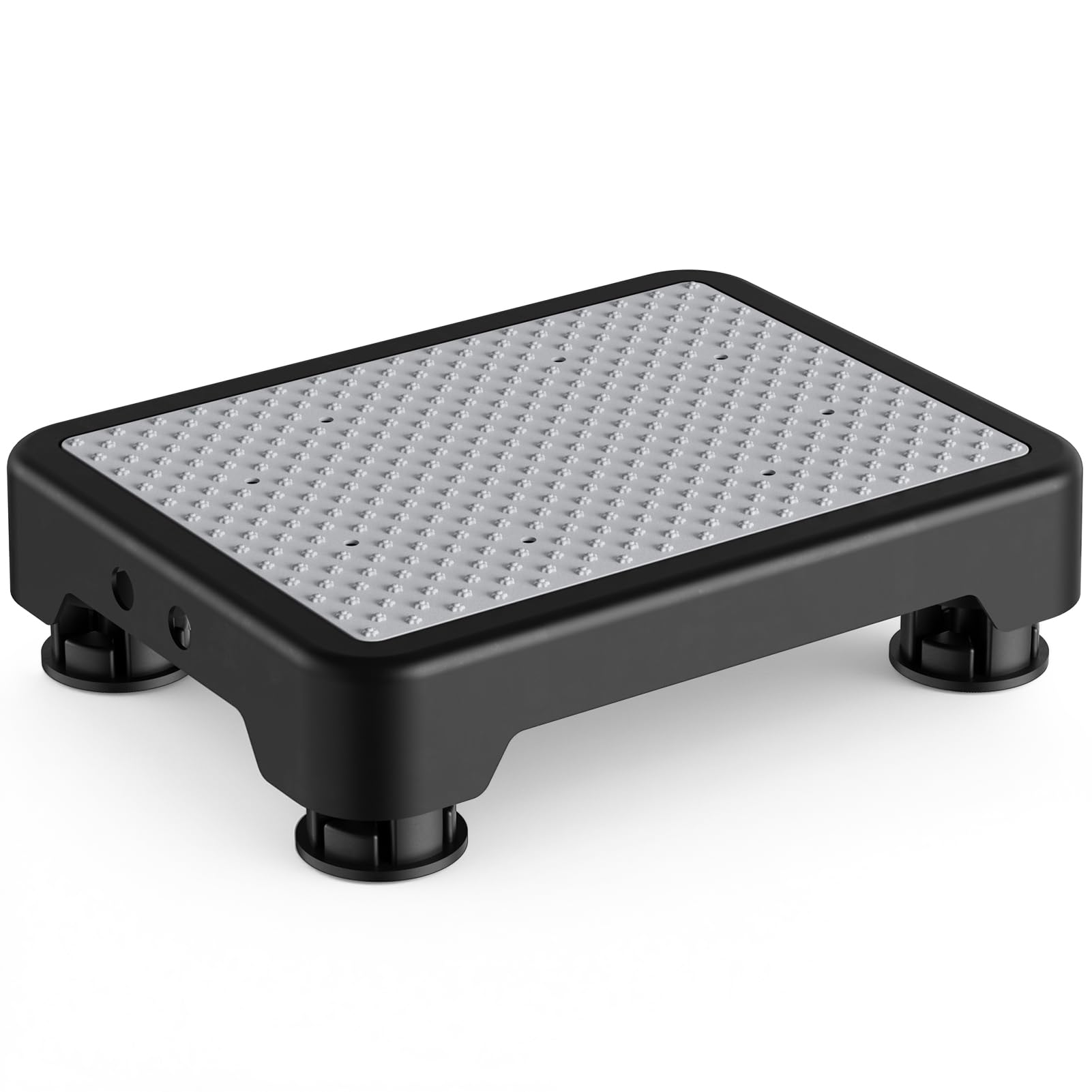 SOYO Mobility One Step Stool, Heavy Duty Indoor Outdoor Non-Slip Small Step Platform Assistive Device for Adult Elderly, Standing Support and Step Riser for Car, Bed, Door, Stair, Bathroom, Black-Gray
