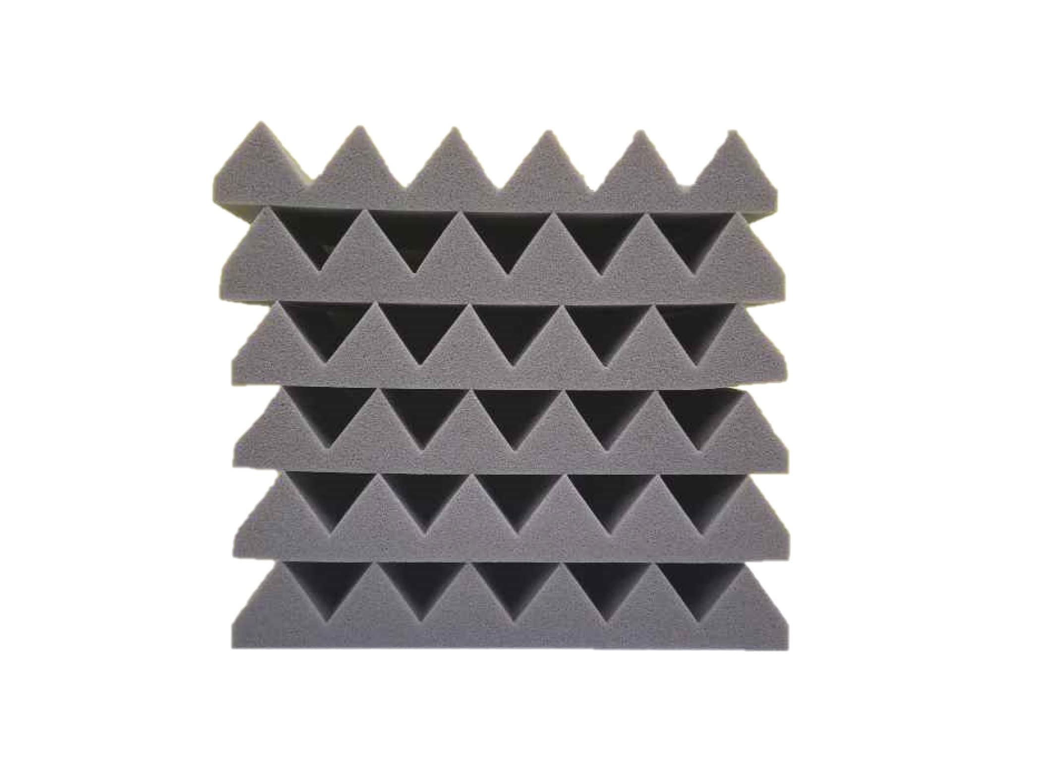 Bookishbunny2 inch Acoustic Foam Panels Wedges Studio Sound Proofing Recording Studio 12" x 12" x 2", 6 Packs, Grey