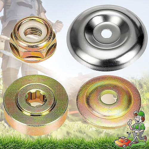 Ble 4 Piezas Fijación de Tuercas de Cuchilla, Kit Fijación para Cortacéspedes, Cuchilla de Fijación Universal, para Cortacésped, Máquina de Riego, Recortadora