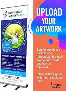Retractable Banner, WITH GRAPHICS INCLUDED. Advertising Display Stand, 