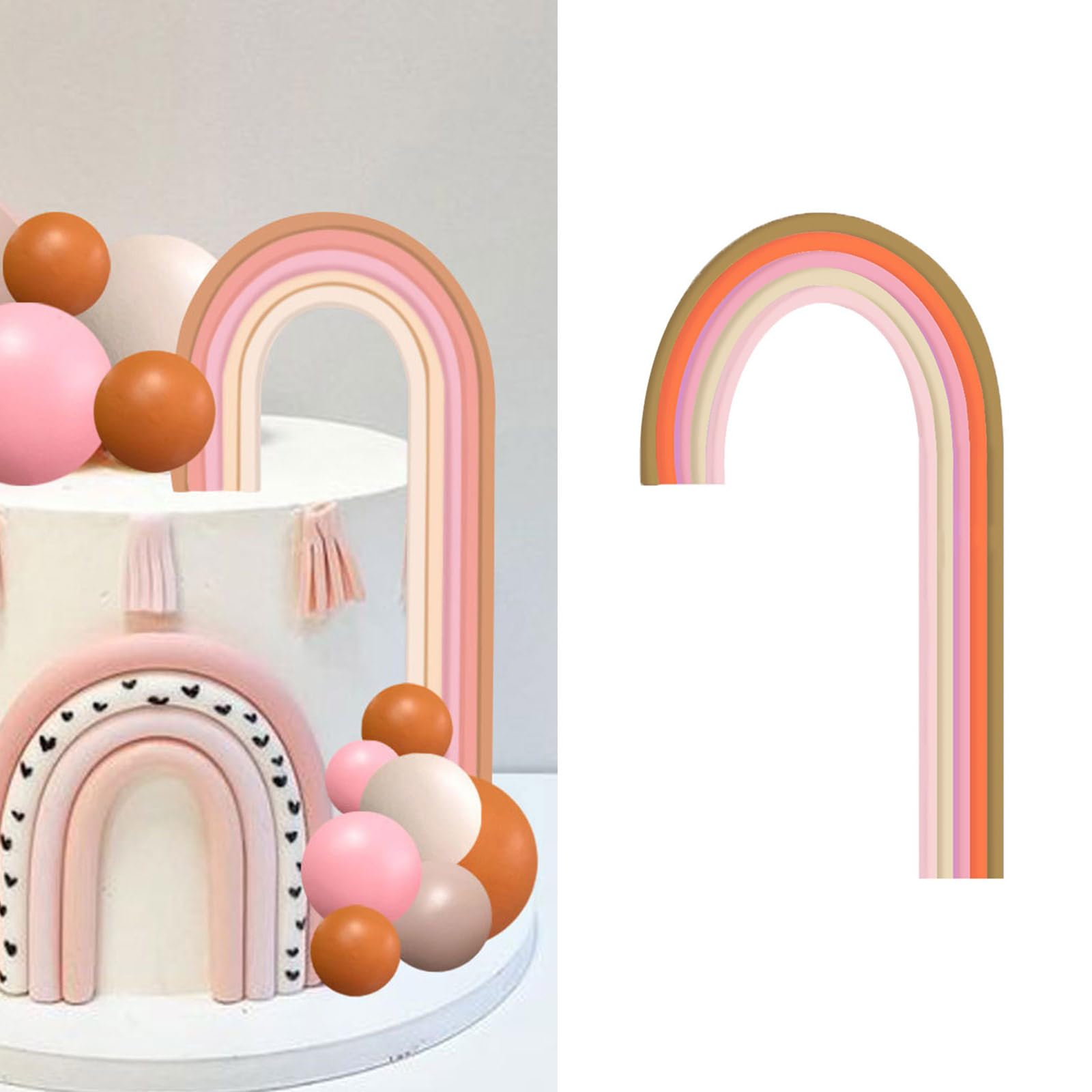 Decorazione per torta multiuso, arcobaleno, decorazione per feste di compleanno, accessori per feste, uso multiuso, decorazione