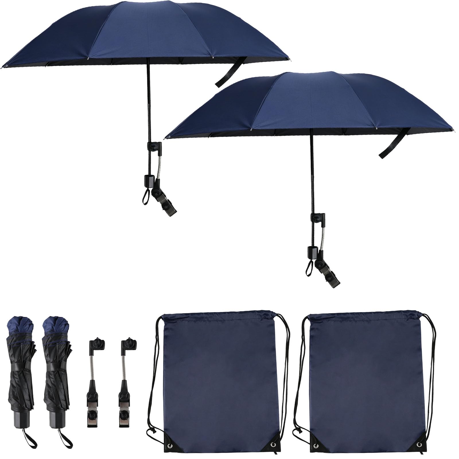 Photo 1 of Nalanzhou Beach Chair Umbrella 47" with Adjustable Clamp (Ink Blue)