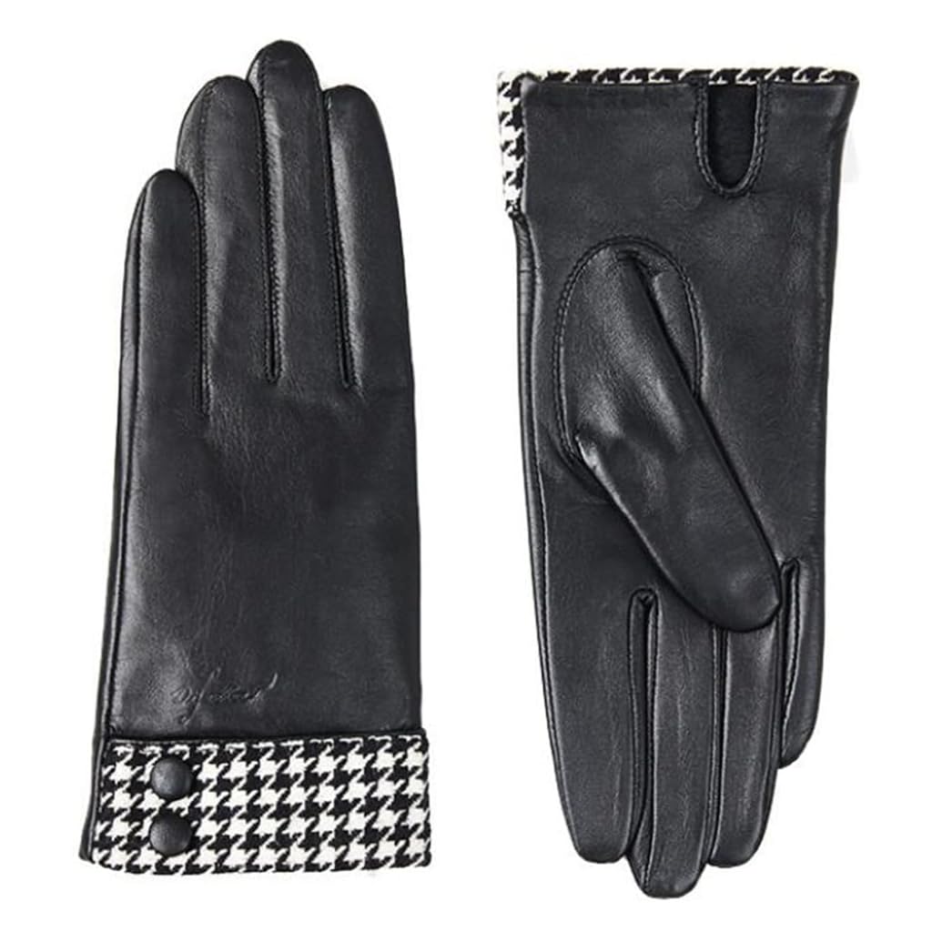 Guantes de Cuero para Mujer, Guantes cálidos de Piel de Oveja, Guantes con Pantalla táctil, Guantes para Ciclismo al Aire Libre, Guantes cálidos de Piel de Oveja