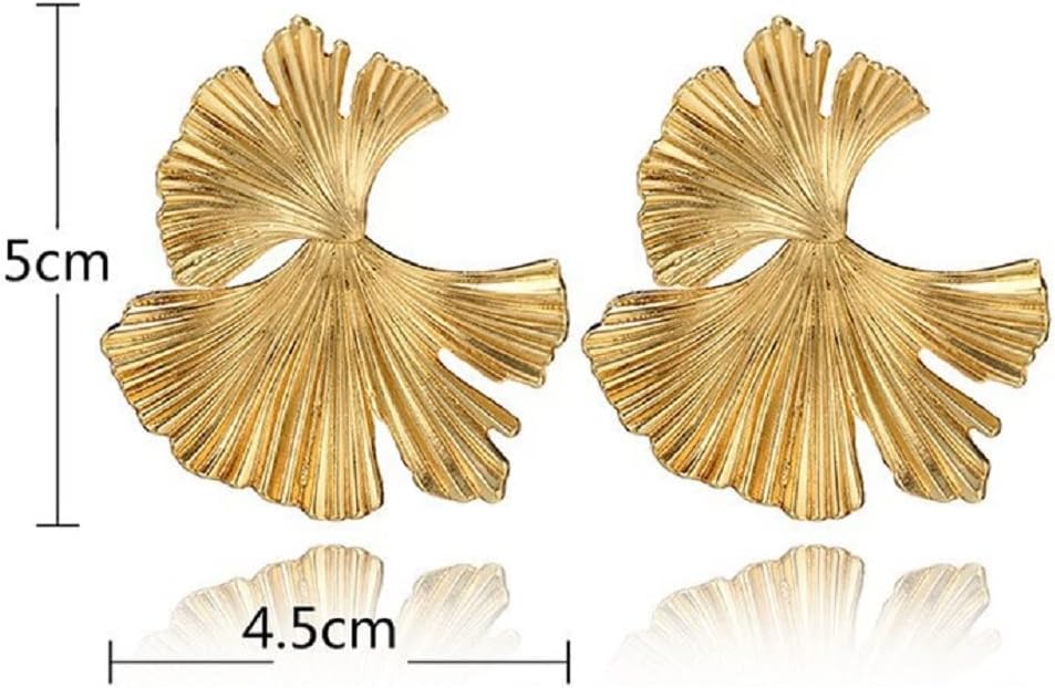 Ginkgo Leaf Earrings for Women, Cute Flower Petal Earrings, Bohemian Floral Petal Dangle Earrings Hypoallergenic, Hawaiian Flower Drop Earrings, Fall Leaf Earrings Studs, Ginkgo Flower Leaf Jewelry - Image 2