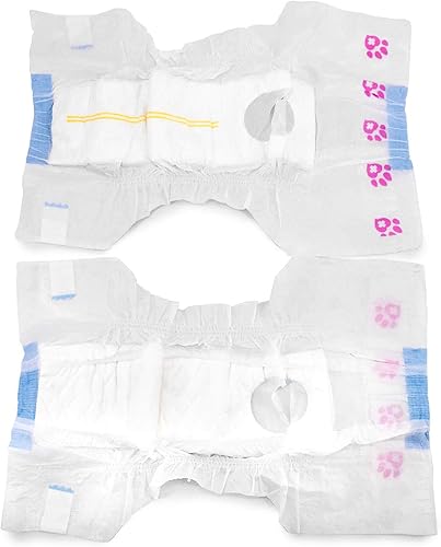 Miniatura 6 de ValueFresh - Pañales desechables para perras, mediano, paquete a granel de 576 unidades, cobertura completa con orificio para la cola, cierres sin
