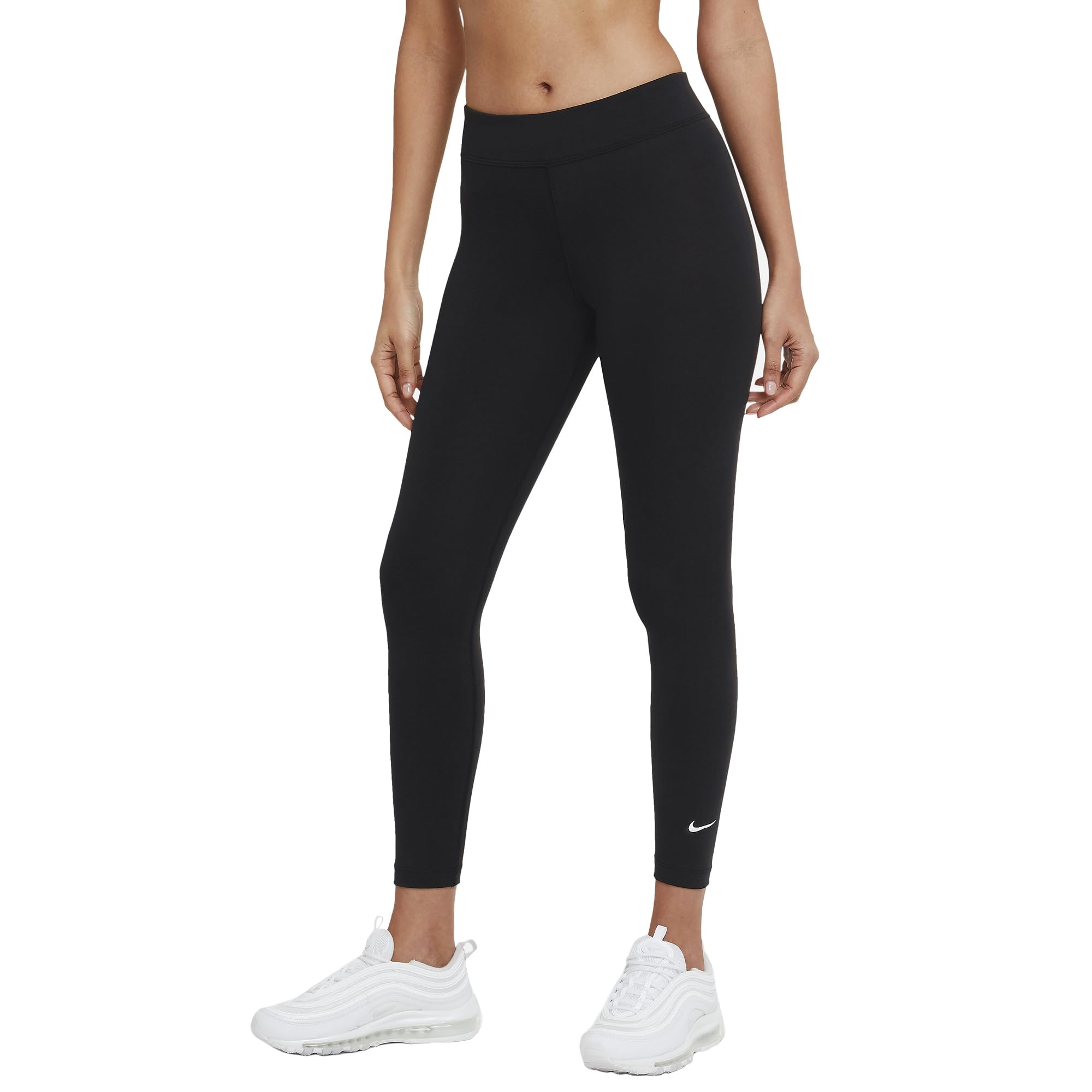 Women's Nike Sportswear Essential Leggings, Black/(White), XS UK