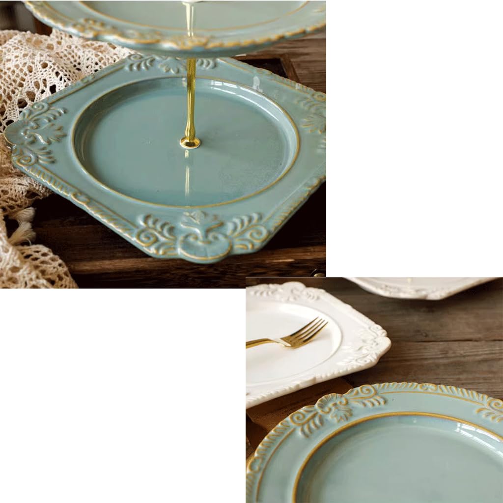 Stand di Dolci Delicata Alzata per Torta da Tavolo in Ceramica per servire ed esporre Torte da Dessert, Squisito Supporto per Snack per Ristorante Tea Party Regalo per l'arredamento