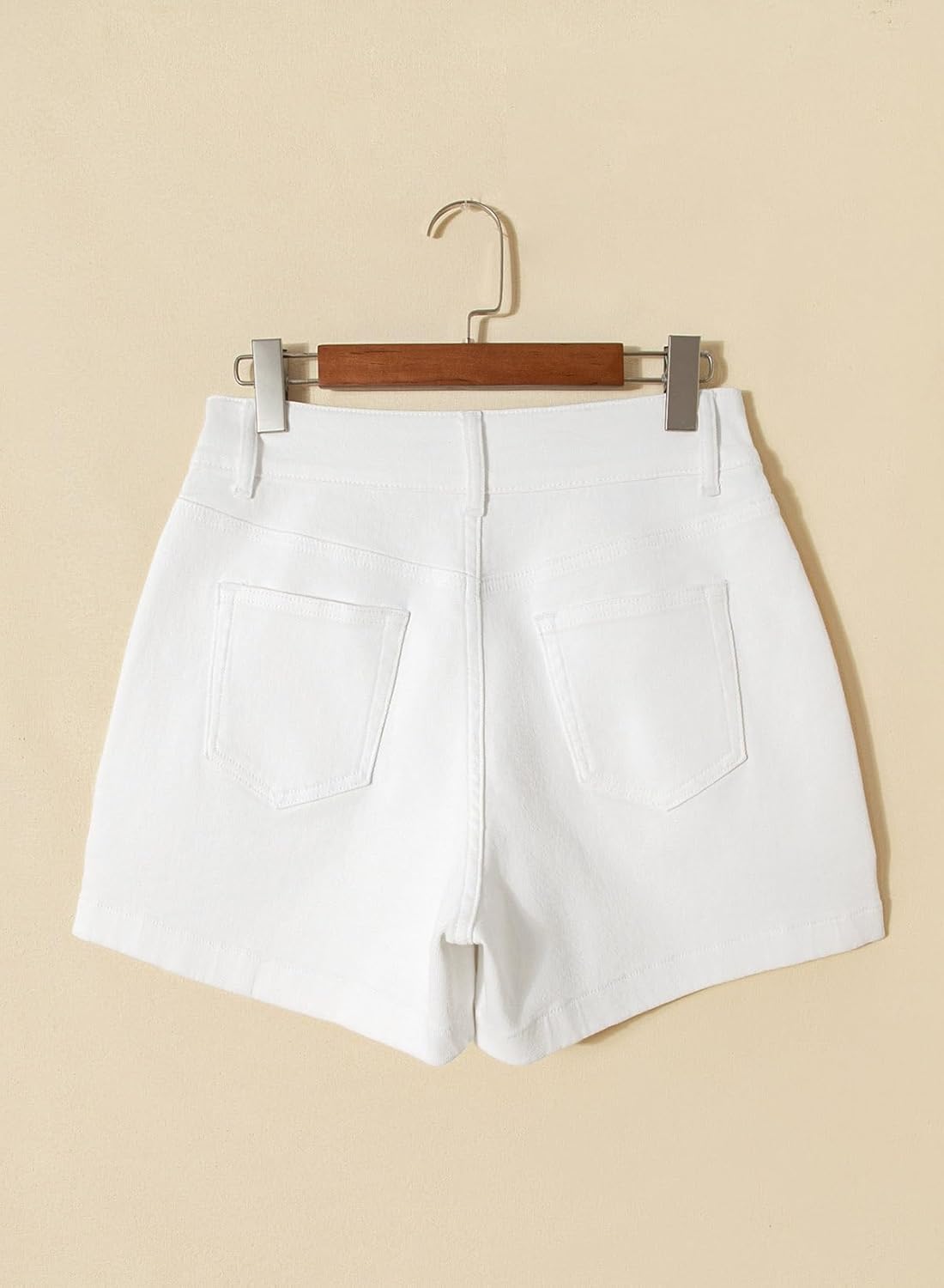 Astylish Women's High Waisted Shorts Jean Stretchy Casual Fashion Trendy Double Button Fly Denim Shorts - Image 7