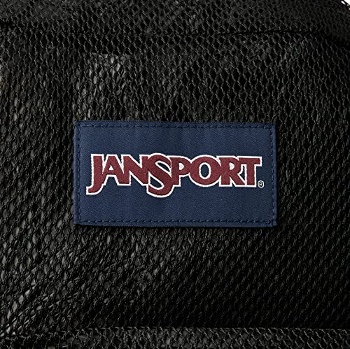JanSport Eco Mesh Backpack, Red Tape, 17” x 12.5” x 6” - Large Semi-Transparent Bag for Adults with Laptop Sleeve, Padded Back Panel, Black3