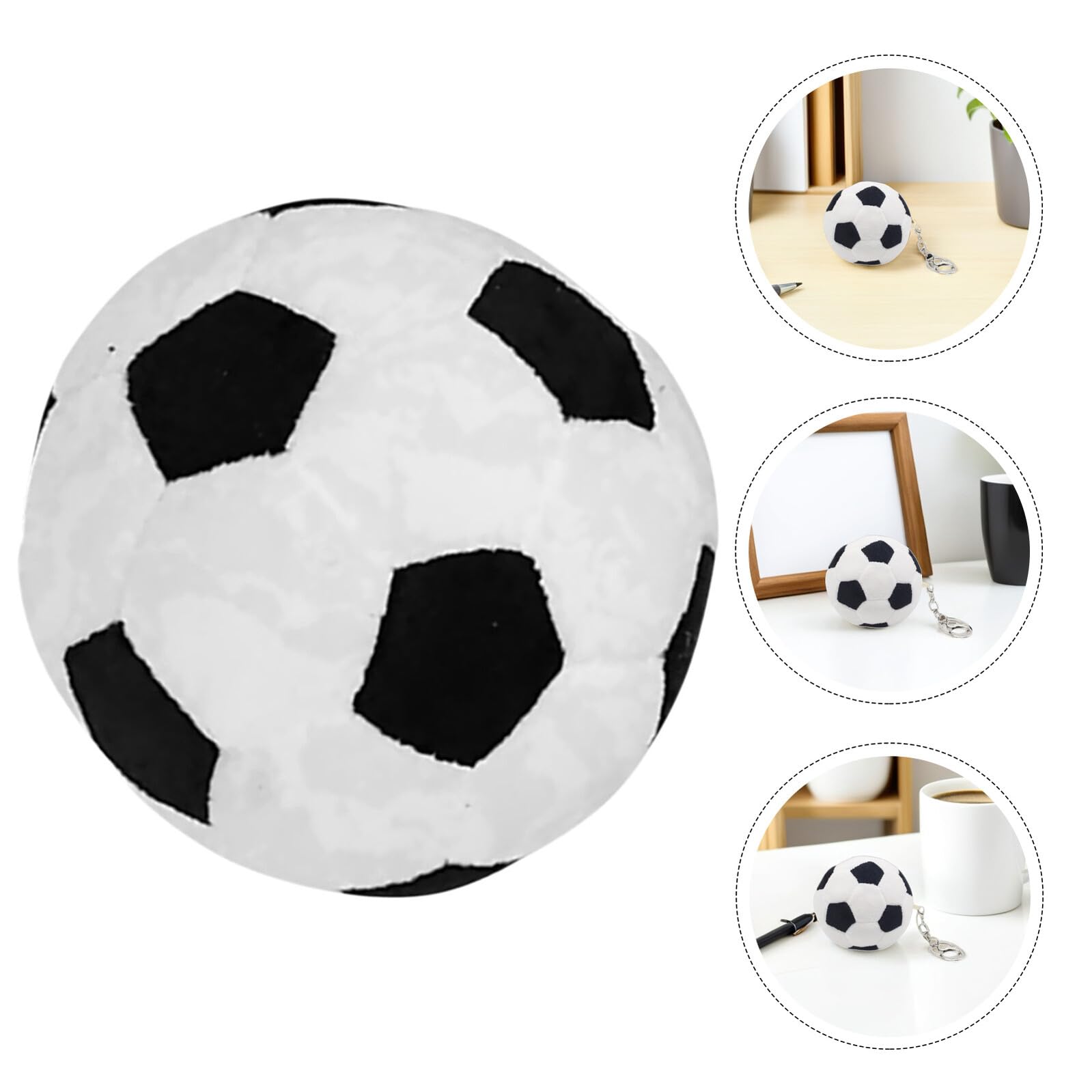 ABOOFAN Calcio a Forma di Pallone da Calcio in Peluche Portachiavi Resistente e Unico Superficie Morbida e Comoda come Decorazione per Borsa e Regalo per Ragazzo Ragazza
