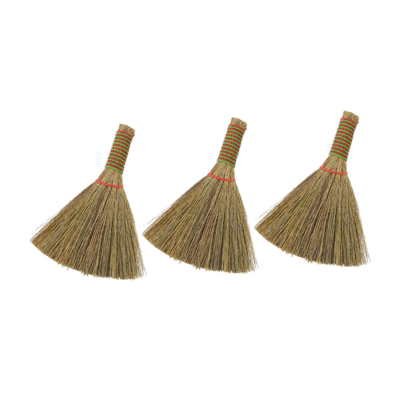 Duster,Feather Duster 3pcs Kitchen Cleaning Broom Short Handle Broom Table Whisk Brooms Small Whisk Broom Household Cleaning Hand Whisk Broom Office Small Cleaning Broom Sweep Straw Broom Top Miscanth