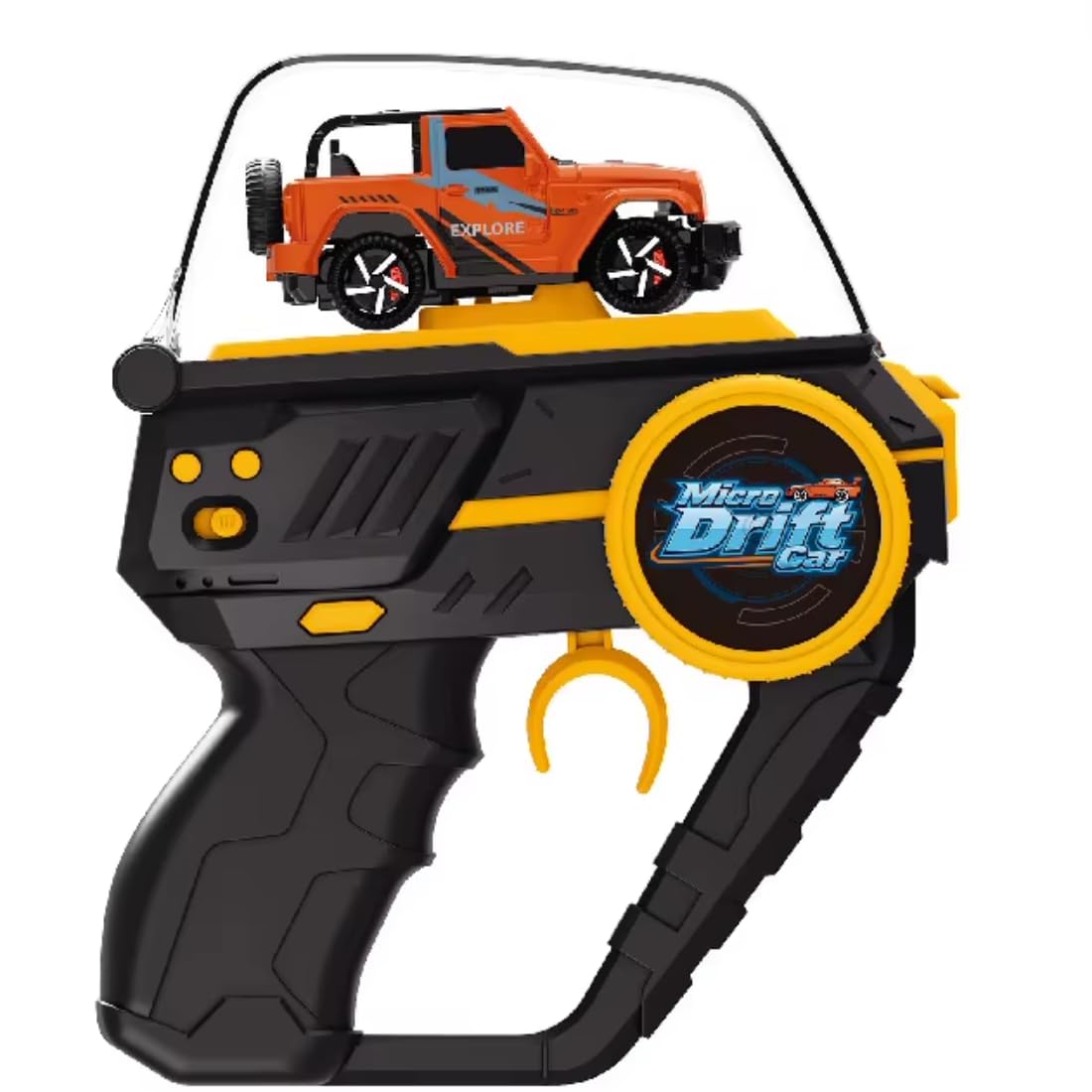 Micro Drift Car with Gun-Style RC Controller | Mini RC Jeep for Kids | 360° Drift Racing Car Toy | Pistol Grip Remote Control Car | Orange (Pack of 1)-image-27