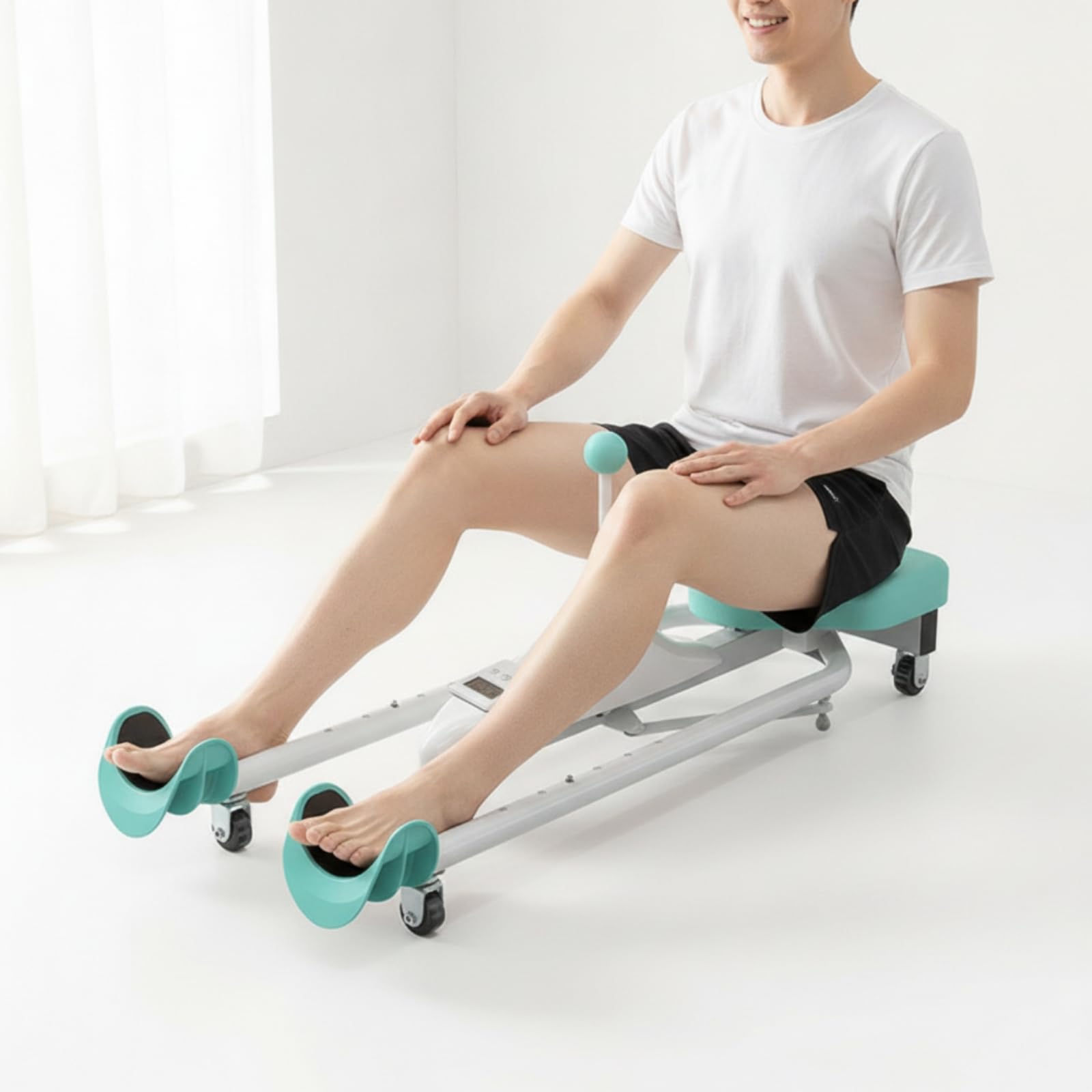 Entrenador de Estiramiento de Piernas Aparato de Estiramiento Máquina de Apertura de Caderas Banco de Splits con Asiento Acolchado y Respaldo para