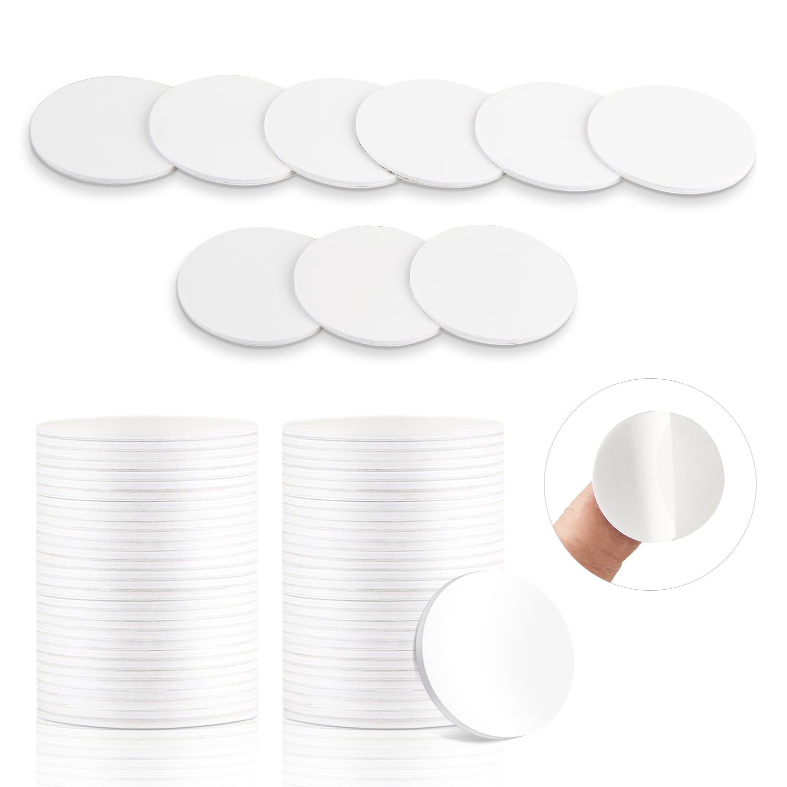 NFC 215 Cards NFC Tags NTAG215 Tag Stickers Rewritable NFC 215 Tag NFC Coins Card 25mm Round NFC Chip 504 Bytes Memory Compatible with Most NFC-Enabled Devices 30/50PC(30 pcs)