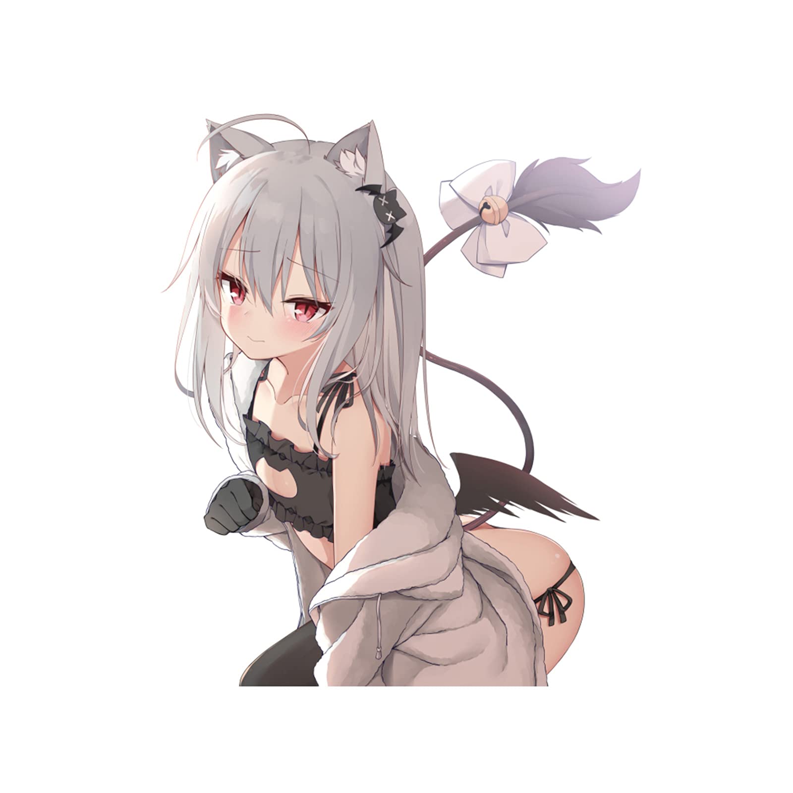 Amazon.co.jp: EARLFAMILY 13cm アニメステッカー 猫耳娘