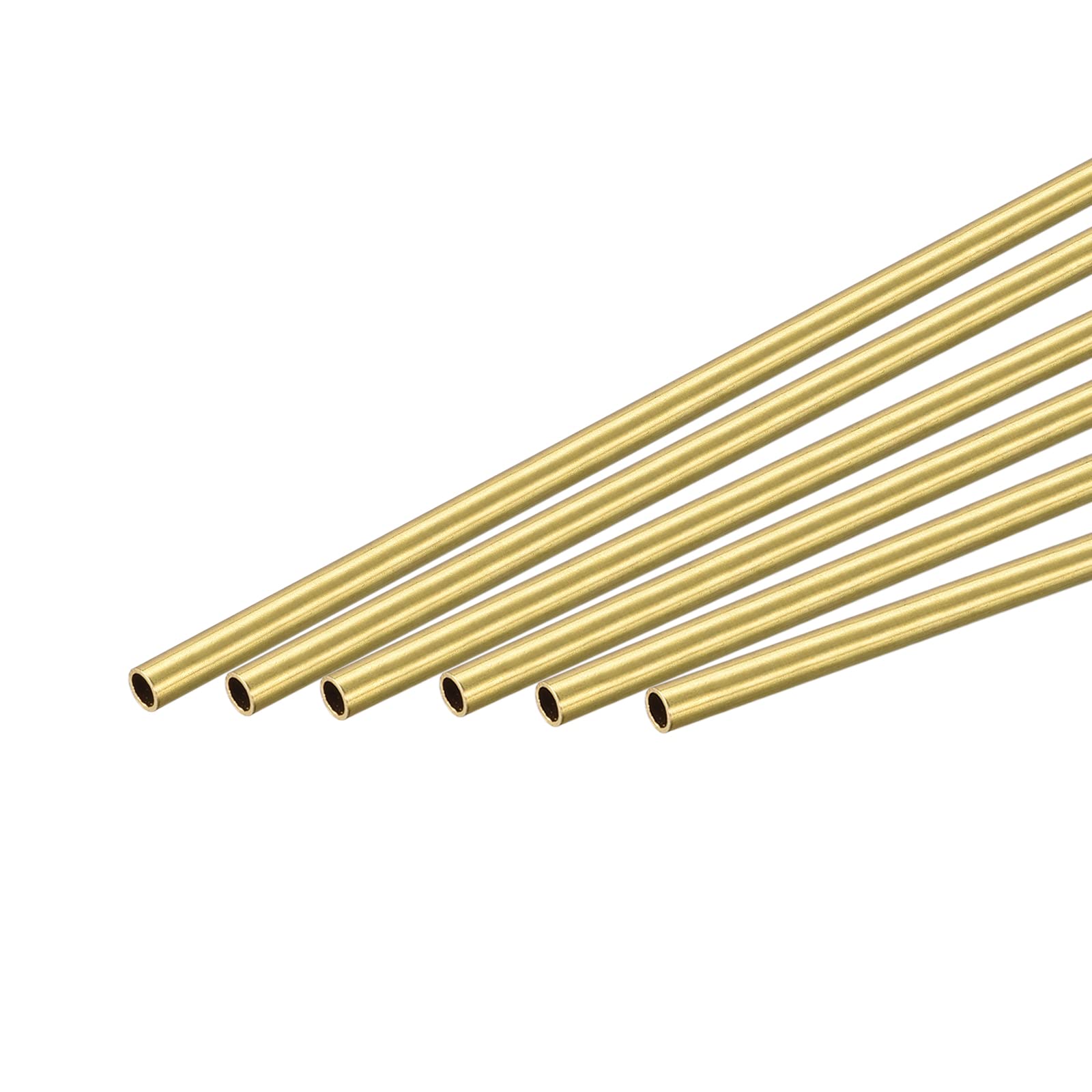 Tubo redondo de latón de 2,5 mm para bricolaje y tuberías metálicas de precisión de 300 mm, 6 unidades
