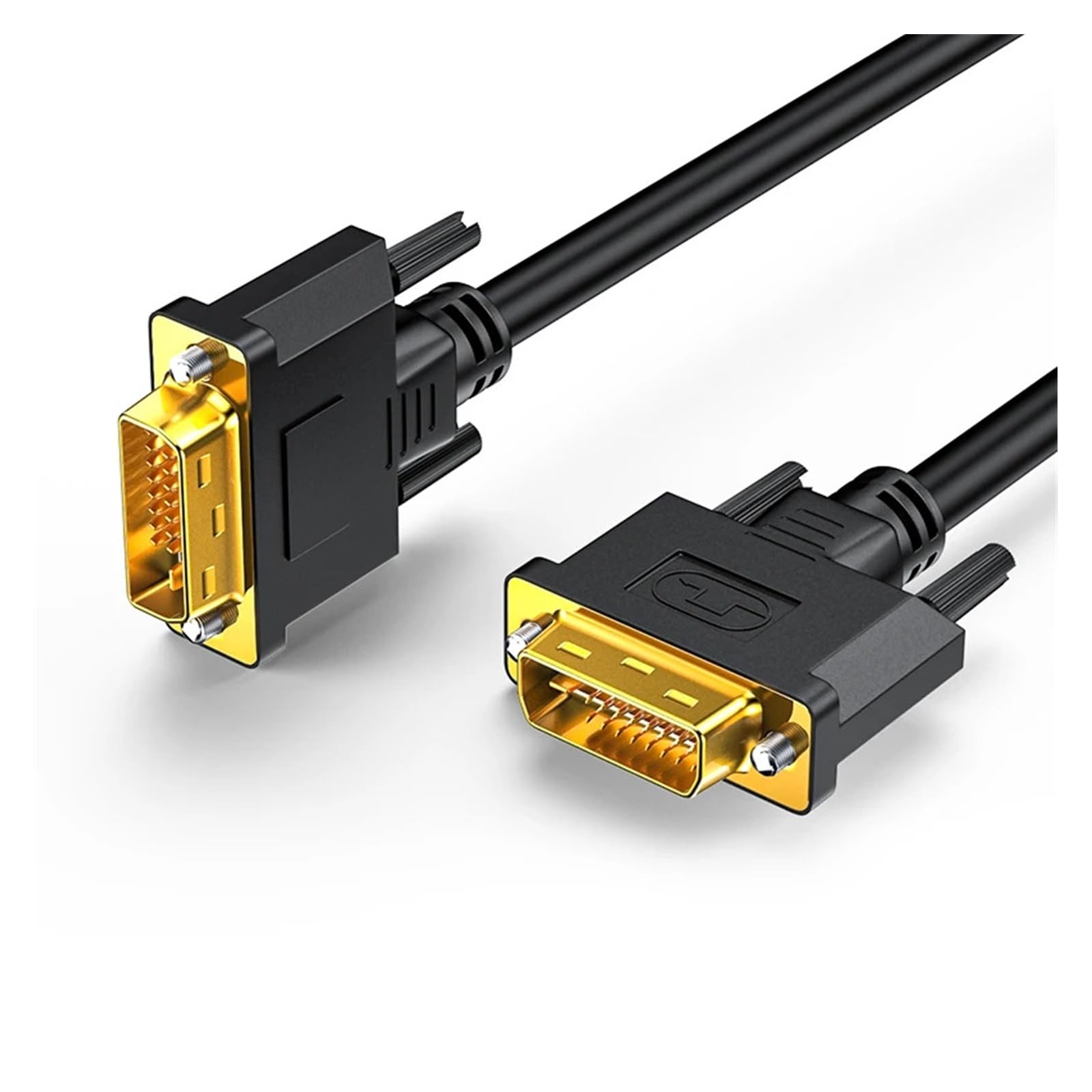 Cavo DVI 4K 30Hz DVI-D 24+1/24+5 maschio a maschio Daapter placcato oro convertitore compatibile con monitor TV HD da 1 m a 5 m (5 m)