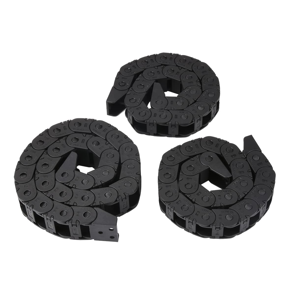 FYSETC 3D Printer Vorn 2.4 350mm Build Cable Chain Set Open Tank Drag Chains 2pcs 10x11mm Style+1pcs 10x15mm Style Bridge Type Wire Carrier 3-Hole Mount Pattern Compatible with Vorn 2.4 350-3Pcs