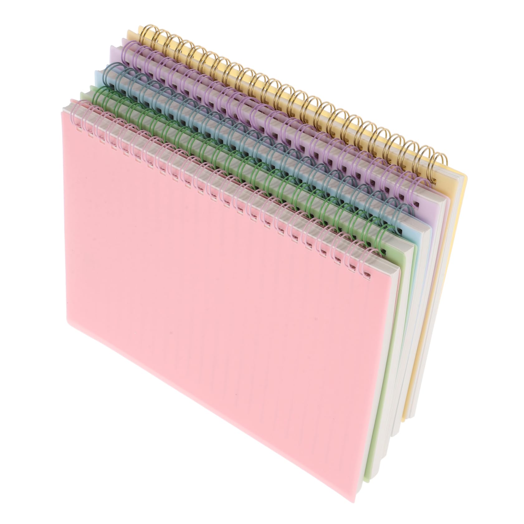 5pièces Cahiers à Spirale Avec Pages Lignées Pour Notes Fournitures De Bureau Pratiques Bloc-notes Polyvalent Pour Travail Et École