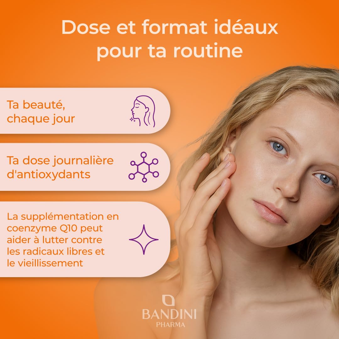 Bandini® Coenzyme Q10 200 mg 120 Gélules (4 Mois) – Puissant Antioxydant Naturel - Protecteur Anti-Age - Co Q 10 Fortement Dosé Vegan – Coq10 Ubiquinone à Haute Biodisponibilité - Absorption Maximale
