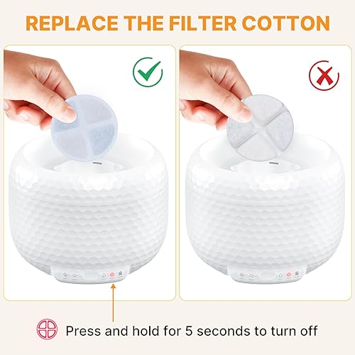 Miniatura 7 de Fuente de agua para gatos para interiores inalámbricas para mascotas, fuentes de agua automáticas de 1.8L63 onzas para gatos y perros pequeños con