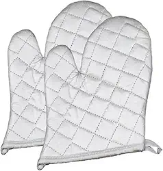 Luva Térmica Acolchoada Proteção contra Calor na Cor Prata