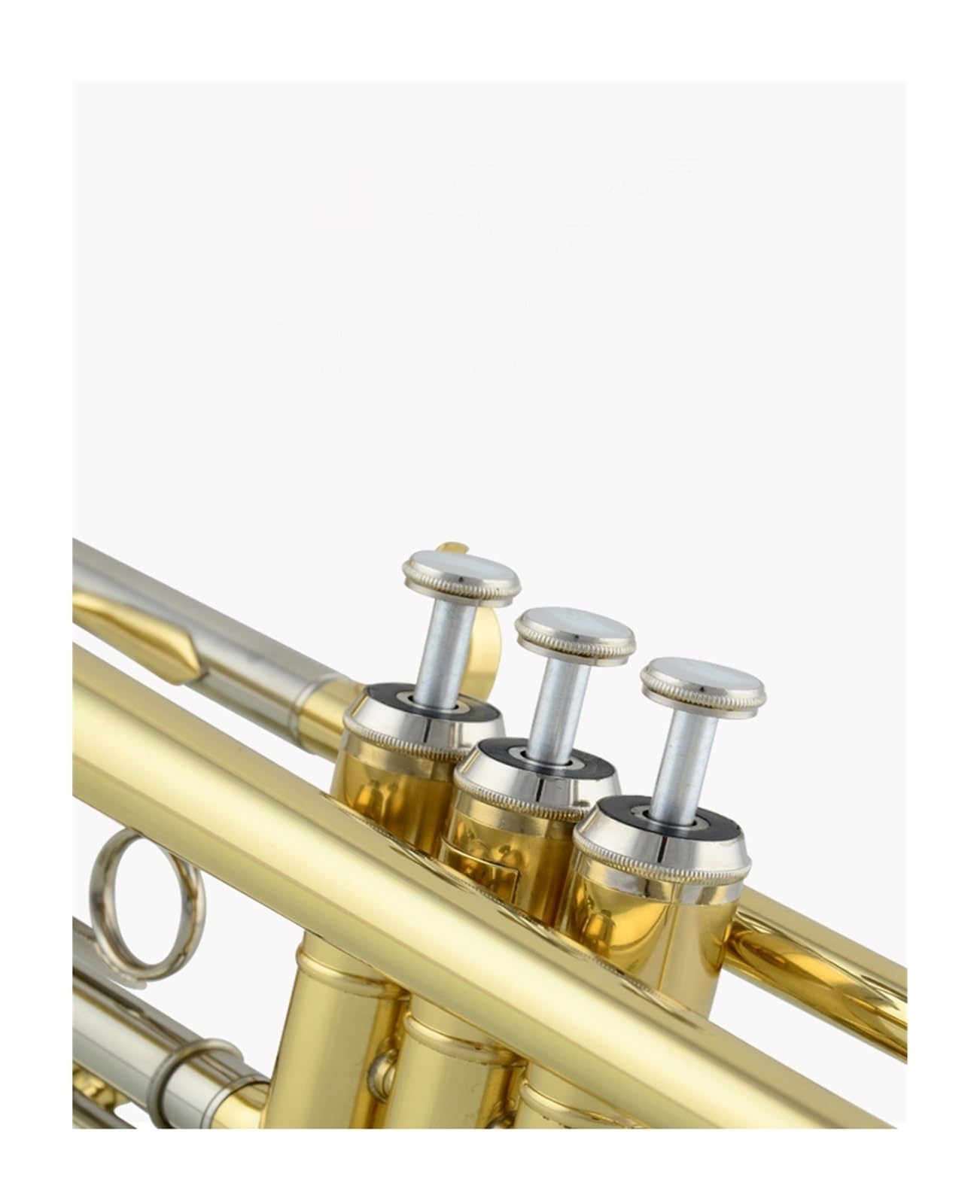 trąbka instrument Trąbka standardowy korpus z białej miedzi ze zmianą wysokości dźwięku dwukolorowa lakierowana złota trąbka B płaska