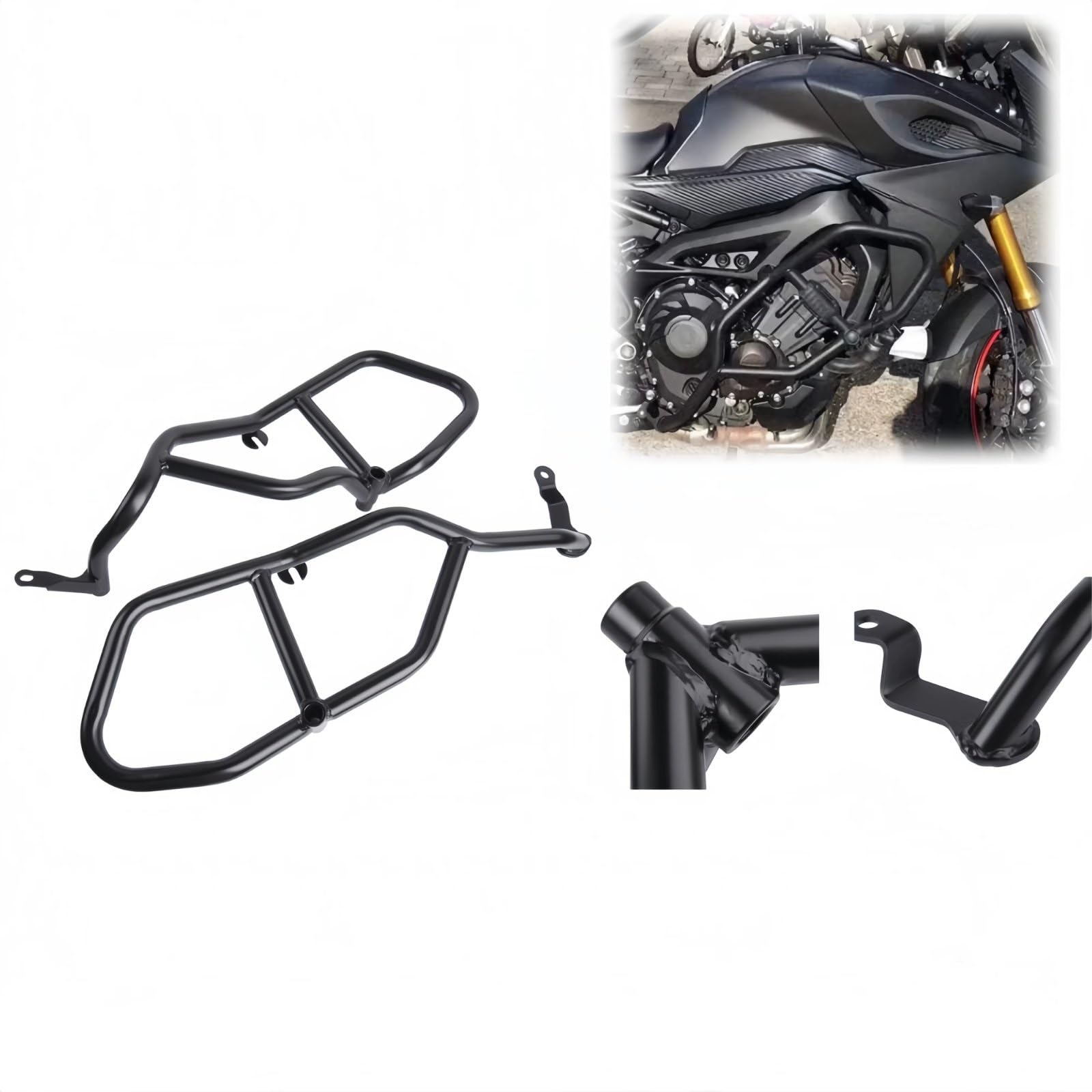 Barra Protección Lateral Compatible Con Yamaha Para Tracer 900 2015 2016 2017 2018 2019 2020 Barras Protectoras Carretera Parachoques Protector Motor