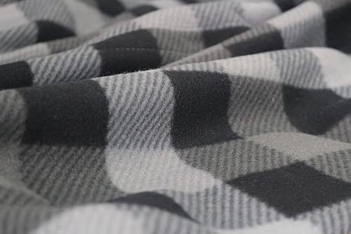 Miniatura 3 de Pure Warmth Manta térmica eléctrica de forro polar estampada, patrón gris oscuro