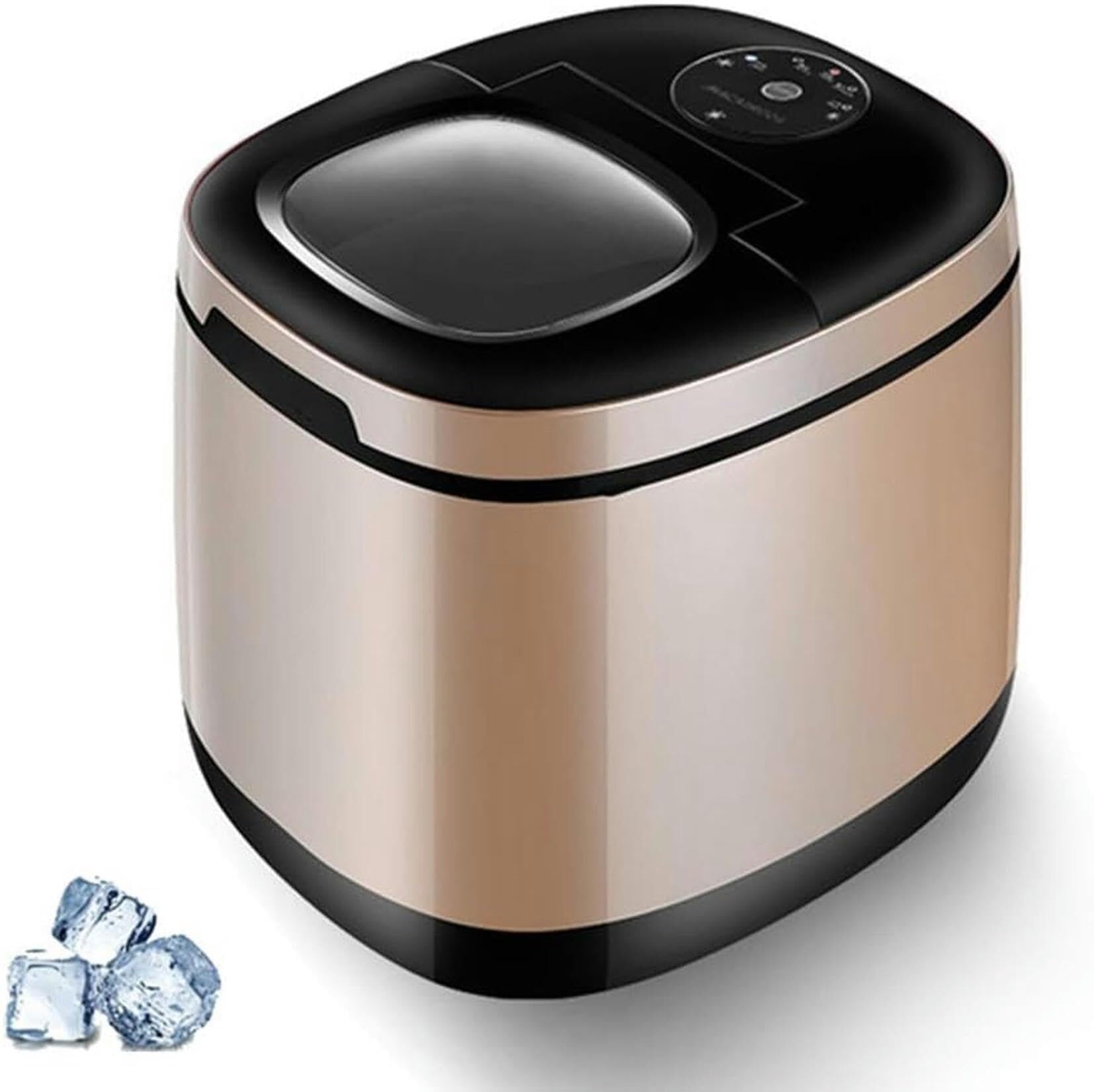 Máquina for hacer hielo for el hogar, máquina for hacer hielo portátil de encimera, hace cubitos de hielo en 7 minutos, adecuada for bebidas mixtas for fiestas, cerveza, máquina for hacer hielo eléctr